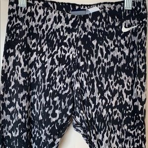 Nike Cotton Legging Pattern Black Gray S Soft